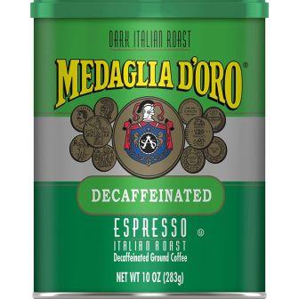 Medaglia d’Oro Decaf Italian Roast Espressoo style ground coffee