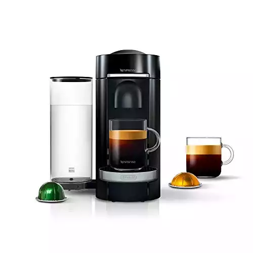 Nespresso VertuoPlus Deluxe Coffee and Espresso Machine by De'Longhi, Piano Black