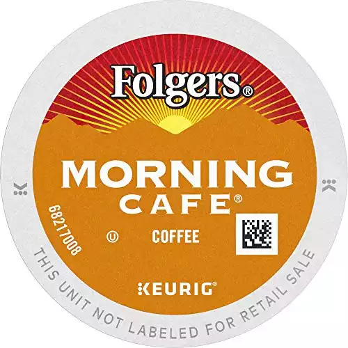Folgers Morning Café Mild Roast Coffee, 72 Keurig K-Cup Pods